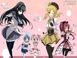 Homura,Mami,Sakura,Madoka,Miki,andKyuubee