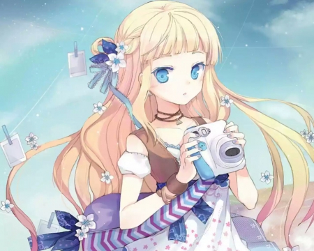 Say cheeeeeeeese.. - beautiful, anime clicking photo, cute anime, anime, anime daisuki