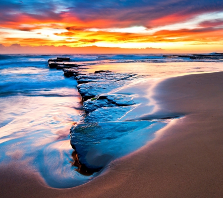Amazing Beach - beach, sky, nature, clouds