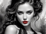 Vibrant Monochrome Portrait