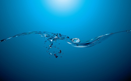 Blue Water - wallpapper, blue water, water, blue