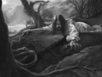 Jesus clinging to the cold earth in Gethsemane