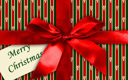 Christmas Gift - gift, stripes, joy, christmas