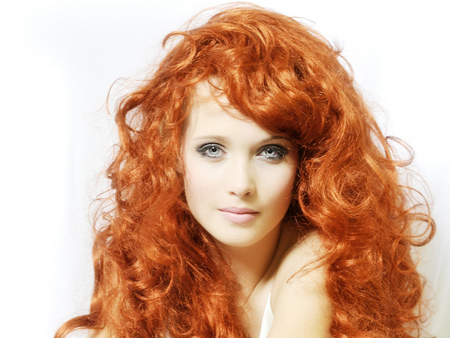 Lovely Face - red hair, model, blue eyes, female, woman