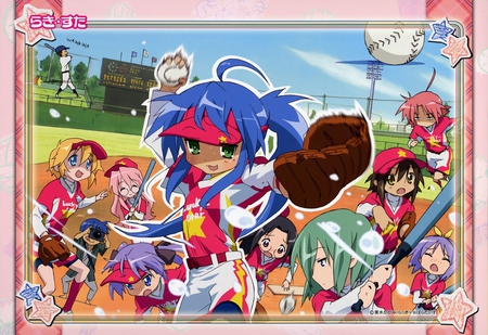 Lucky Baseball - baseball, sports, lucky star, konata izumi, anime